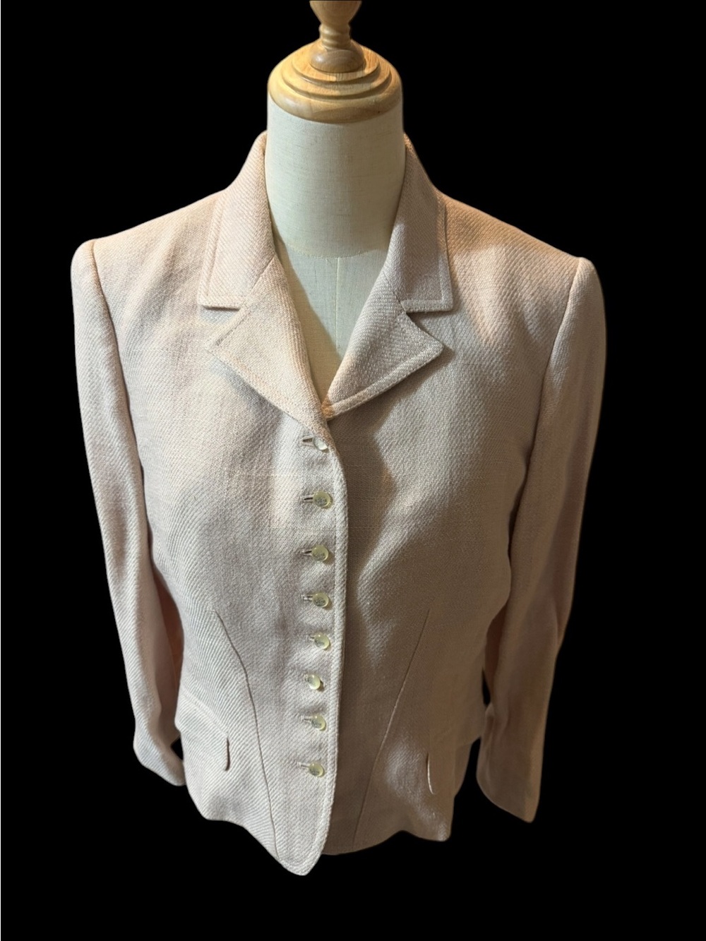 Ralph Lauren Blush Pink Fitted Button-Front Blazer size 14
